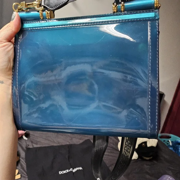 Dolce & Gabbana Teal Blue Sicily Small Crossbody Bag - Picture 13 of 16